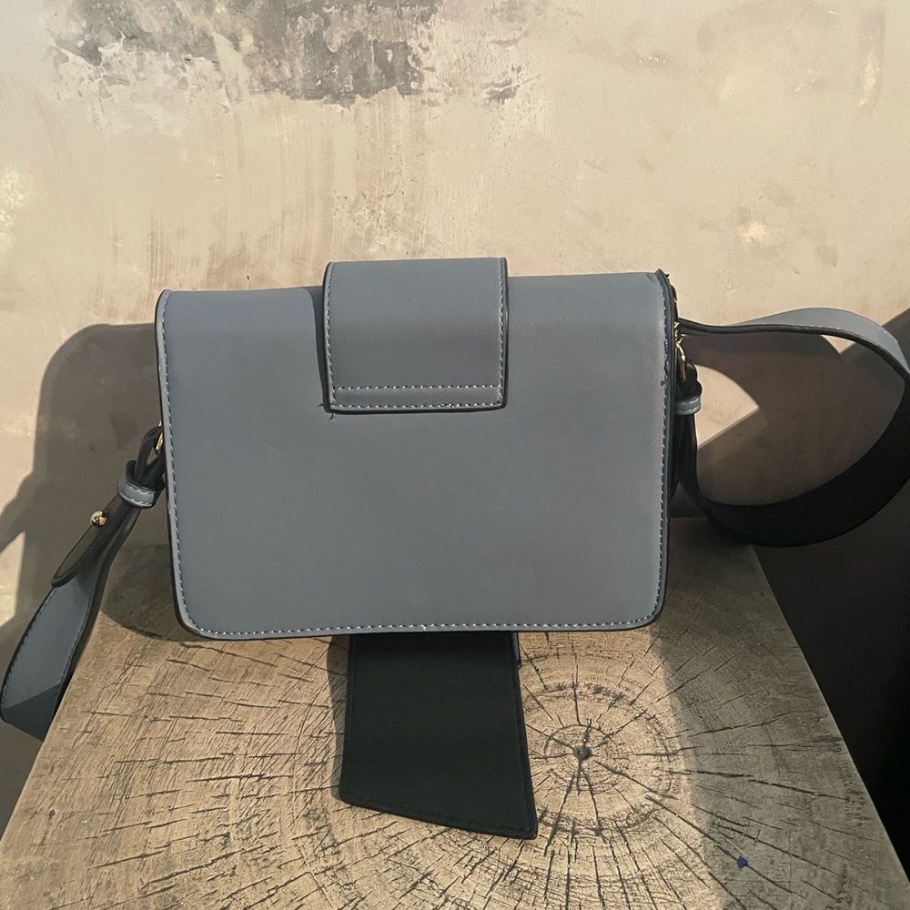 Blue with Pink Accent Crossbody Bag - Picture 3 of 8